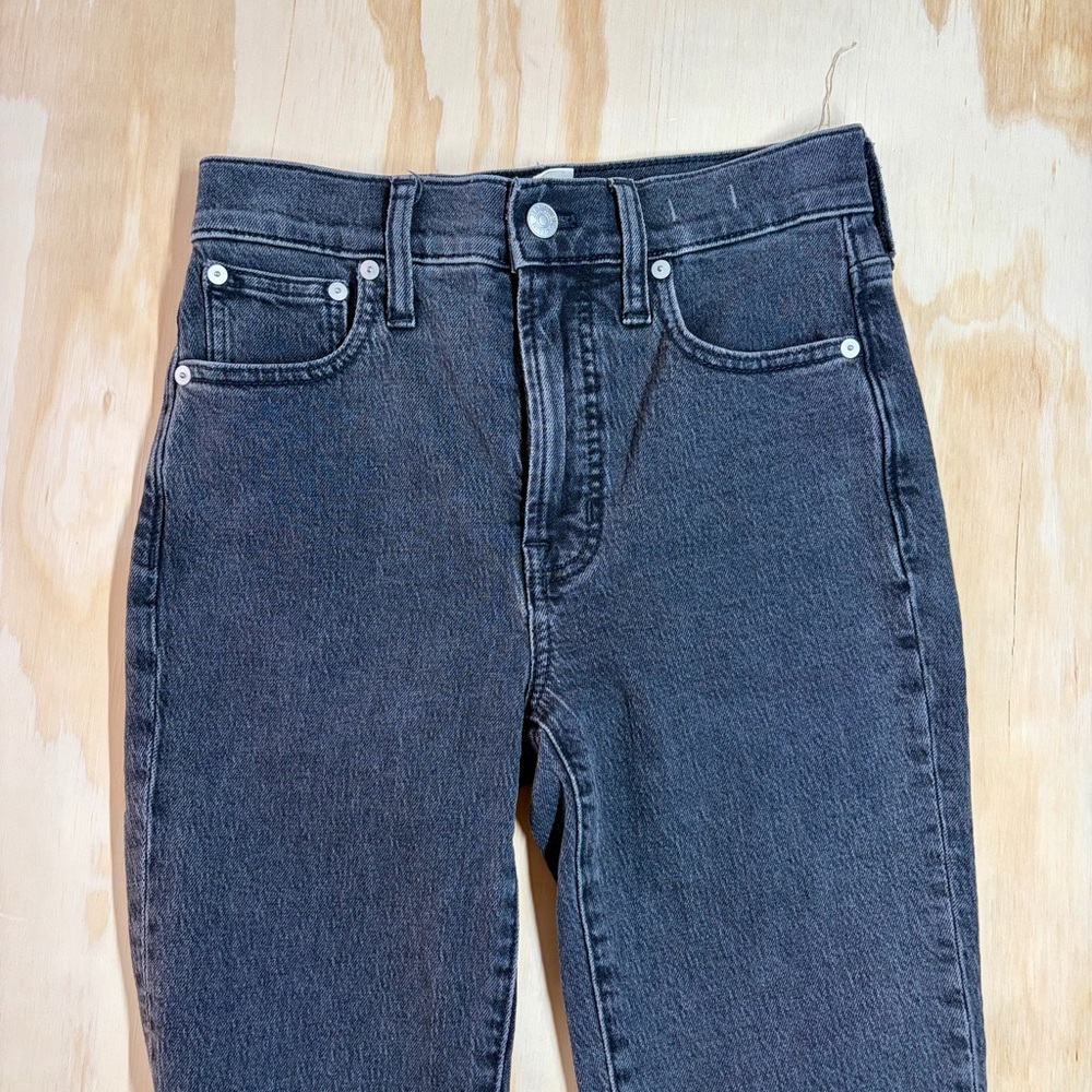 Madewell The Perfect Vintage Jean Black Wash High Rise Size 23 - Picture 3 of 12